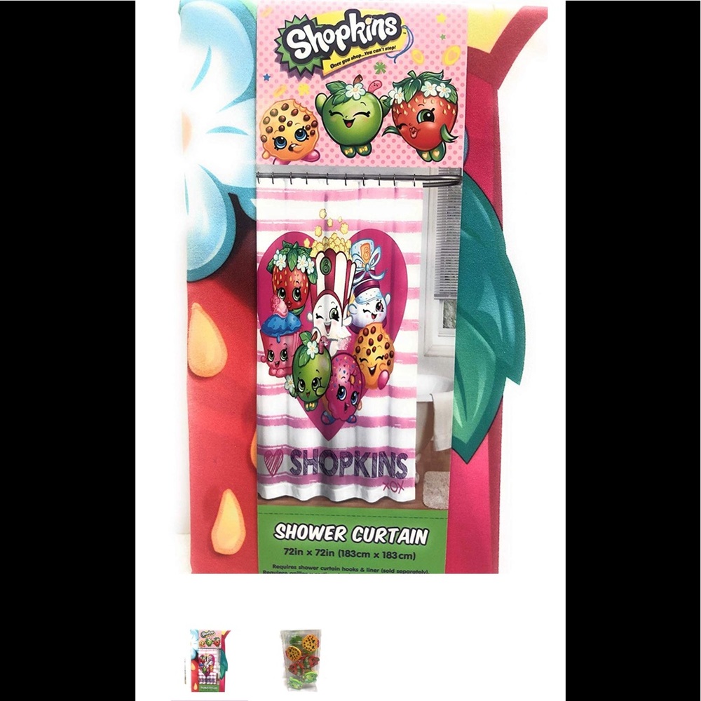 Shopkins fabric shower curtain